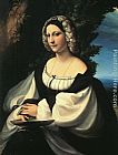 Correggio Canvas Paintings - Portrait of a Gentlewoman
